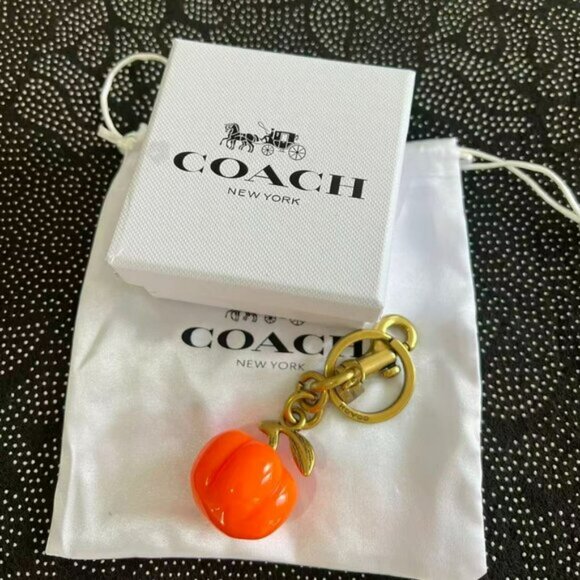 Coach Pumpkin Bag Charm Keychain - Picture 1 of 4